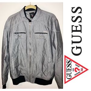 GUC Vintage Guess 4 Pocket Gray Bomber Jacket